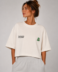 Running Late Club cropped Tee