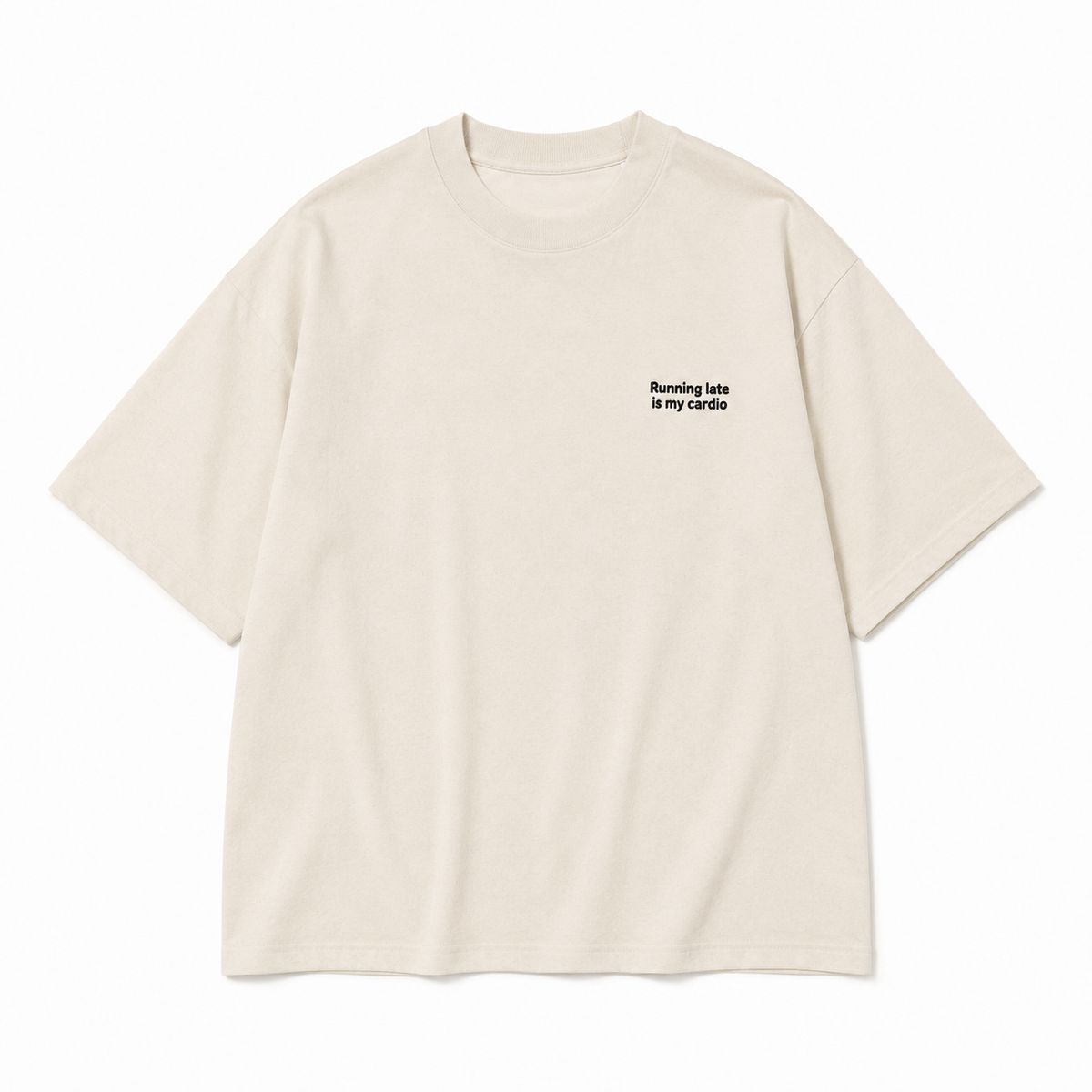 Running late oversized tee - Beige