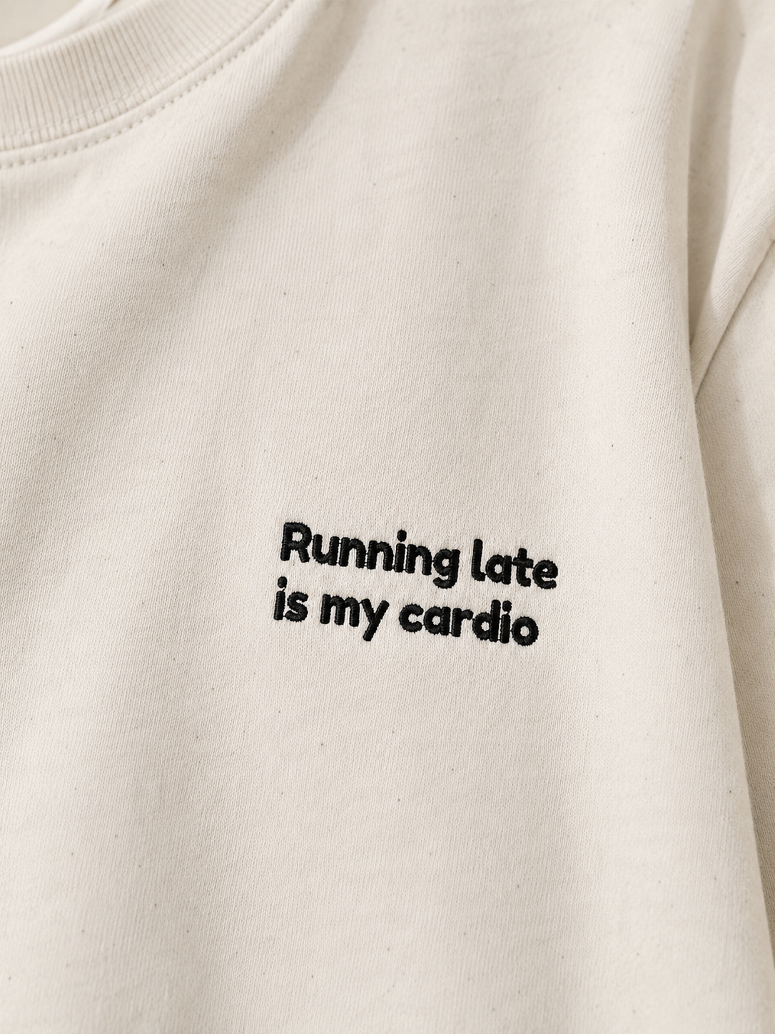 Running late oversized tee - Beige