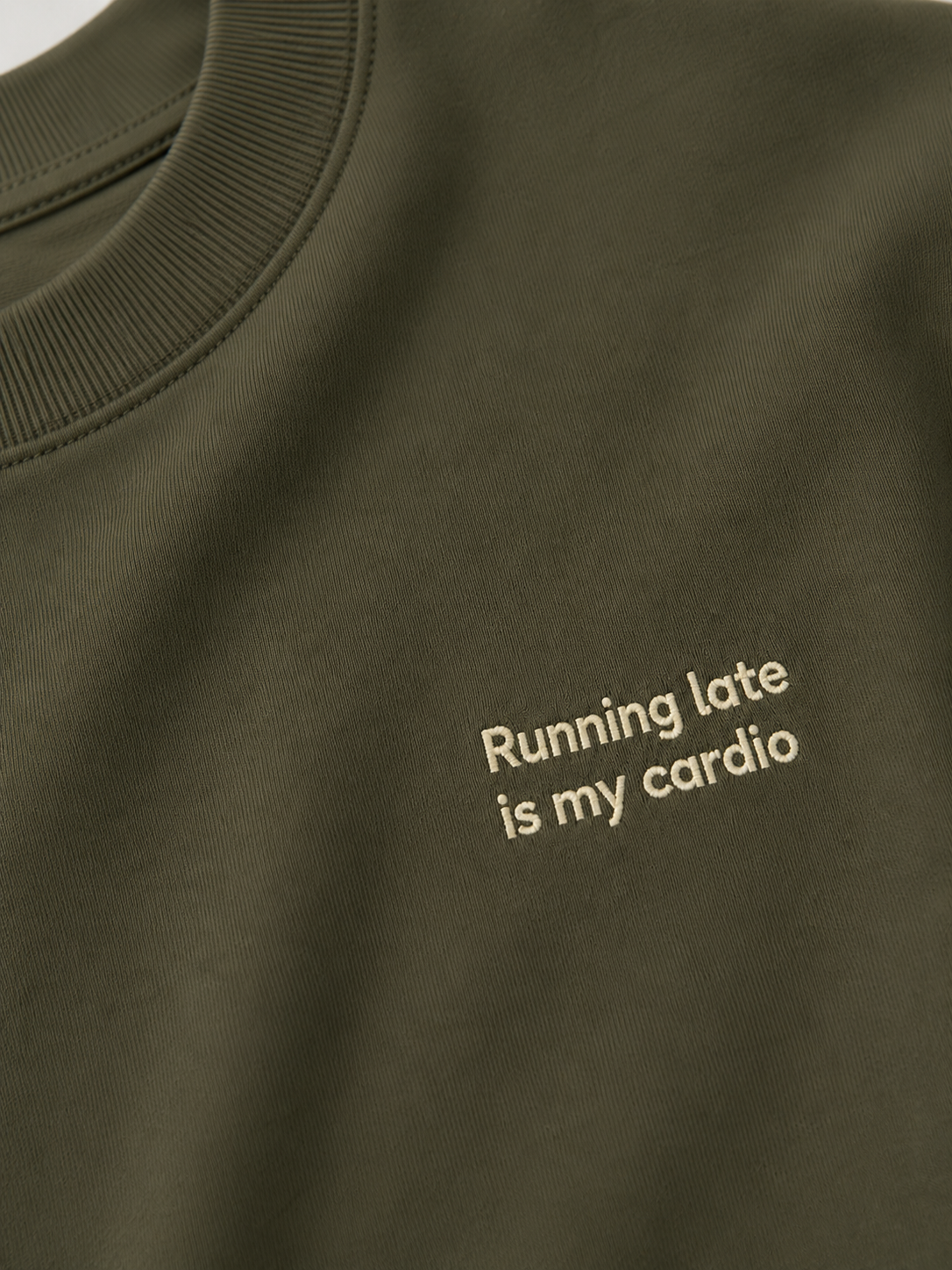 Running late oversized tee - Olive