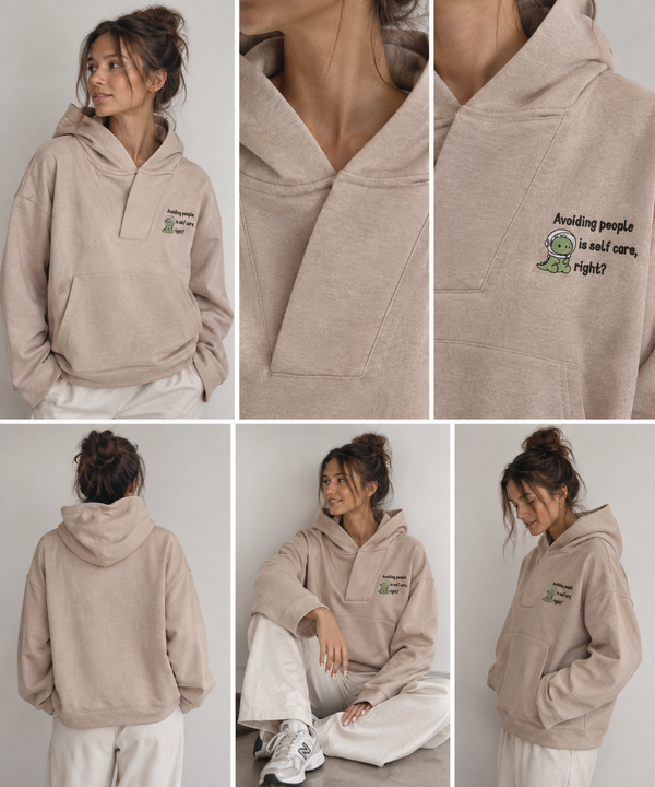 Avoiding people hoodie