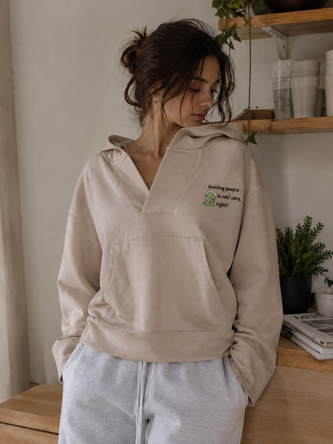 Avoiding people hoodie