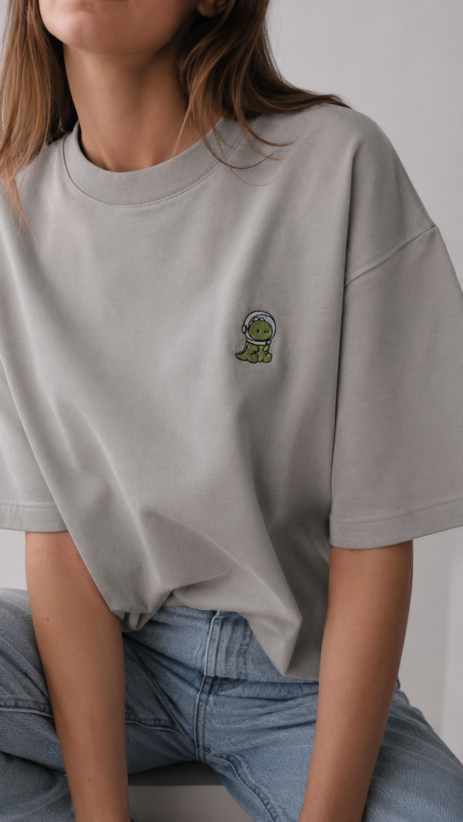 Little Dino Tee — grey