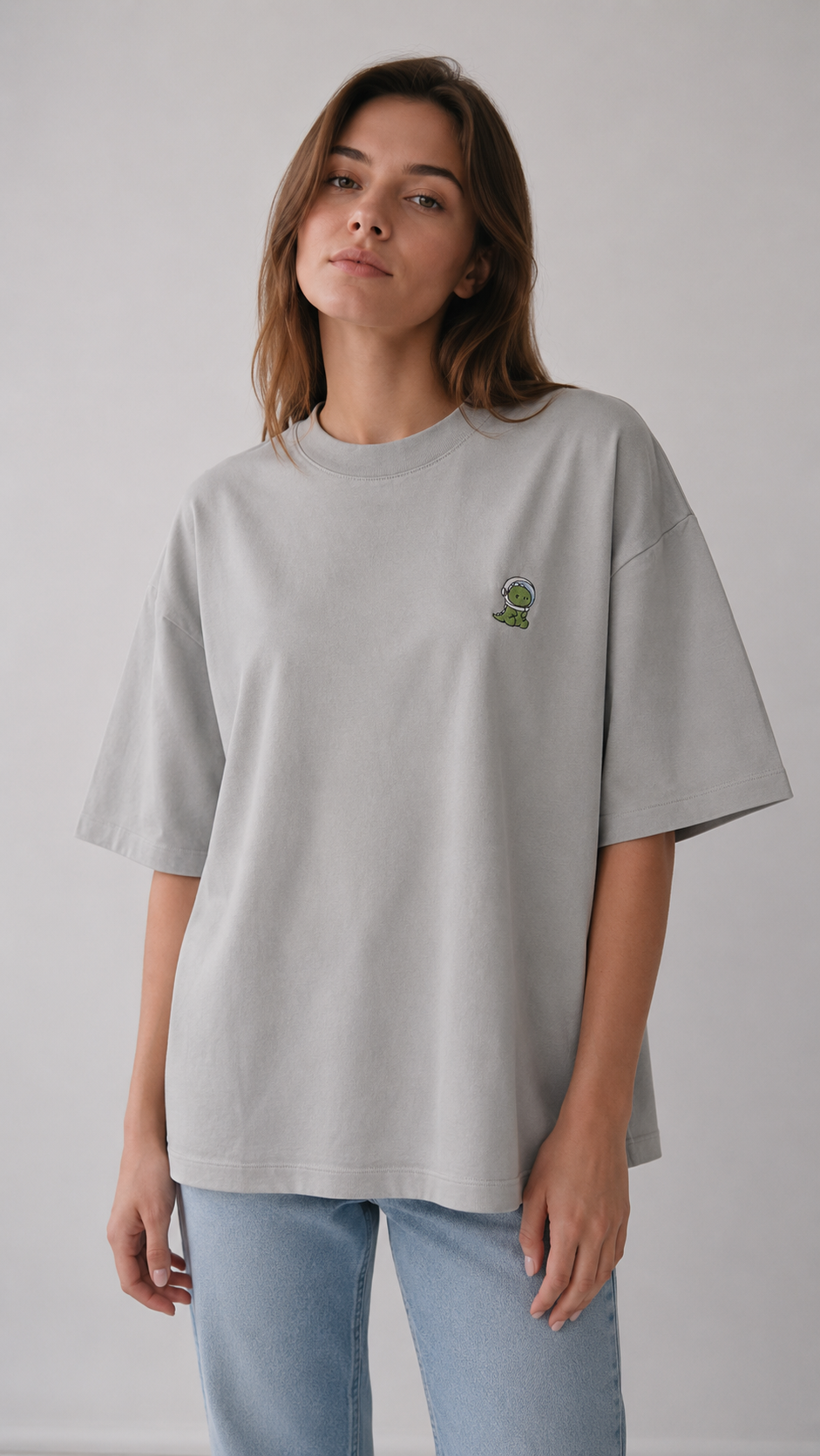 Little Dino Tee — grey